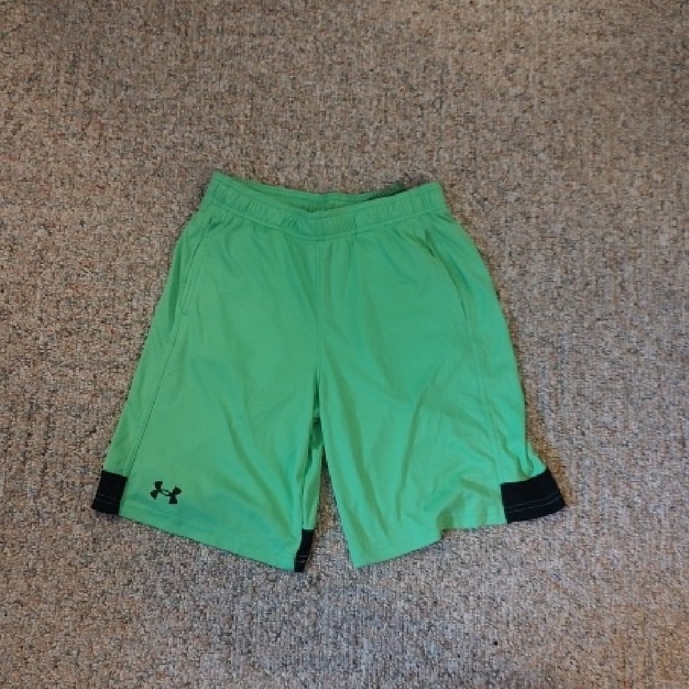 Under Armour Boys Lime Green Athletic Shorts